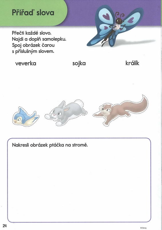 Disney Walt School Skills Slova a slovní zásoba Uč se s námi